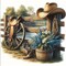 Boot & Cowboy Hat 5D Diamond Painting Kits for Adults – Farm Flowers, Full Drill DIY Diamond Art for Home Wall Decor 12x12 Inches